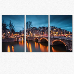 Mostovi Amsterdama noću