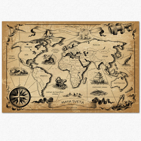 Mapa sveta na Srpskom