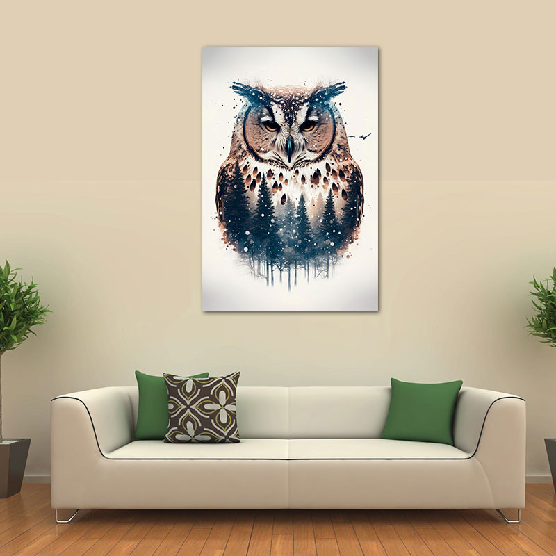 Apstraktni crtež sove