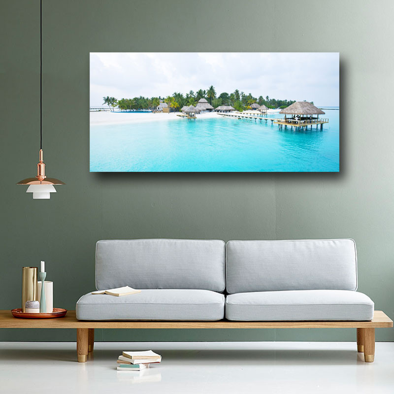 Panorama ostrva na Maldivima