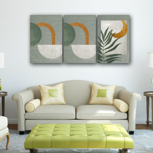 U tišini zelenog - Trodelna slika