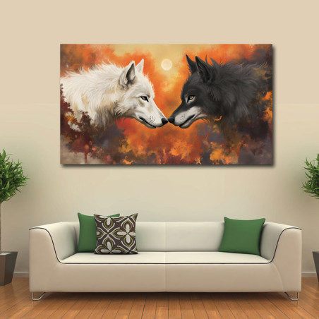 Ravnoteža u plamenu - Dva vuka na slici