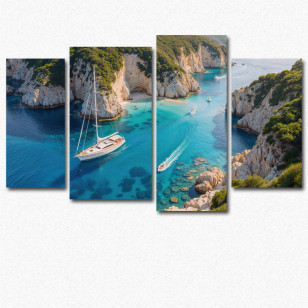 Raj pod jedrima - Četvorodelna slika