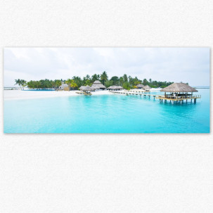 Panorama ostrva na Maldivima