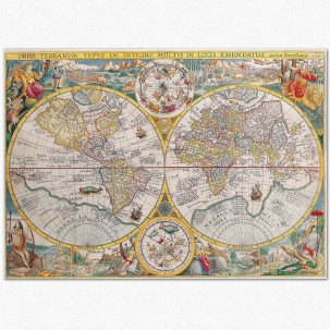 Stara mapa sveta iz 1594 god